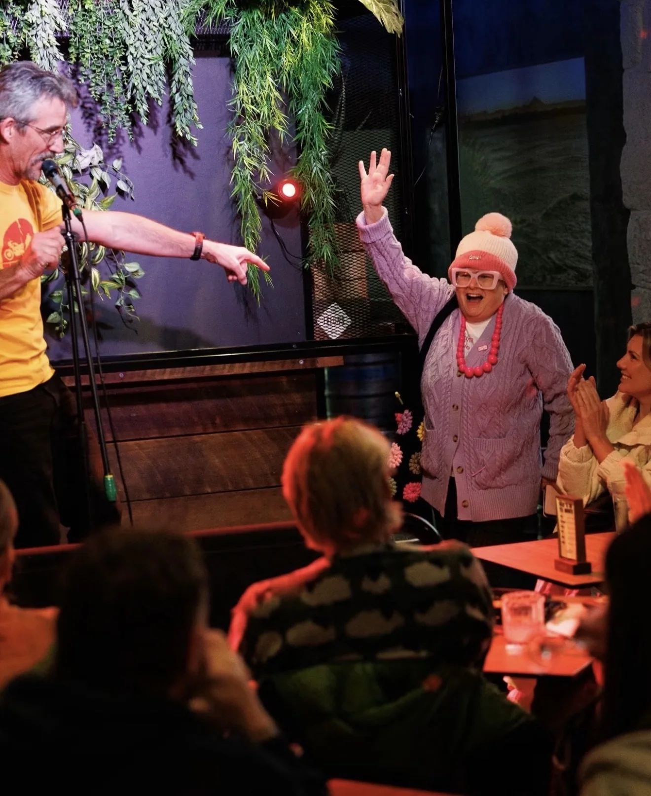 Grandma Poppsie performing on stage